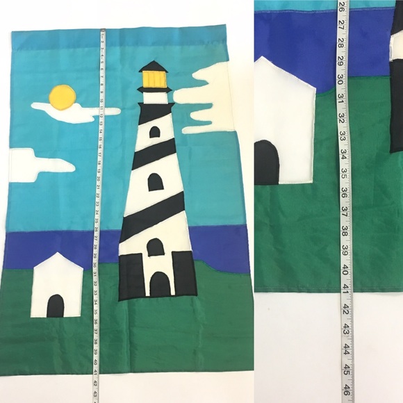 Lighthouse Outdoor‎ Large Flags w 3D Seagulls Beach - Picture 5 of 8